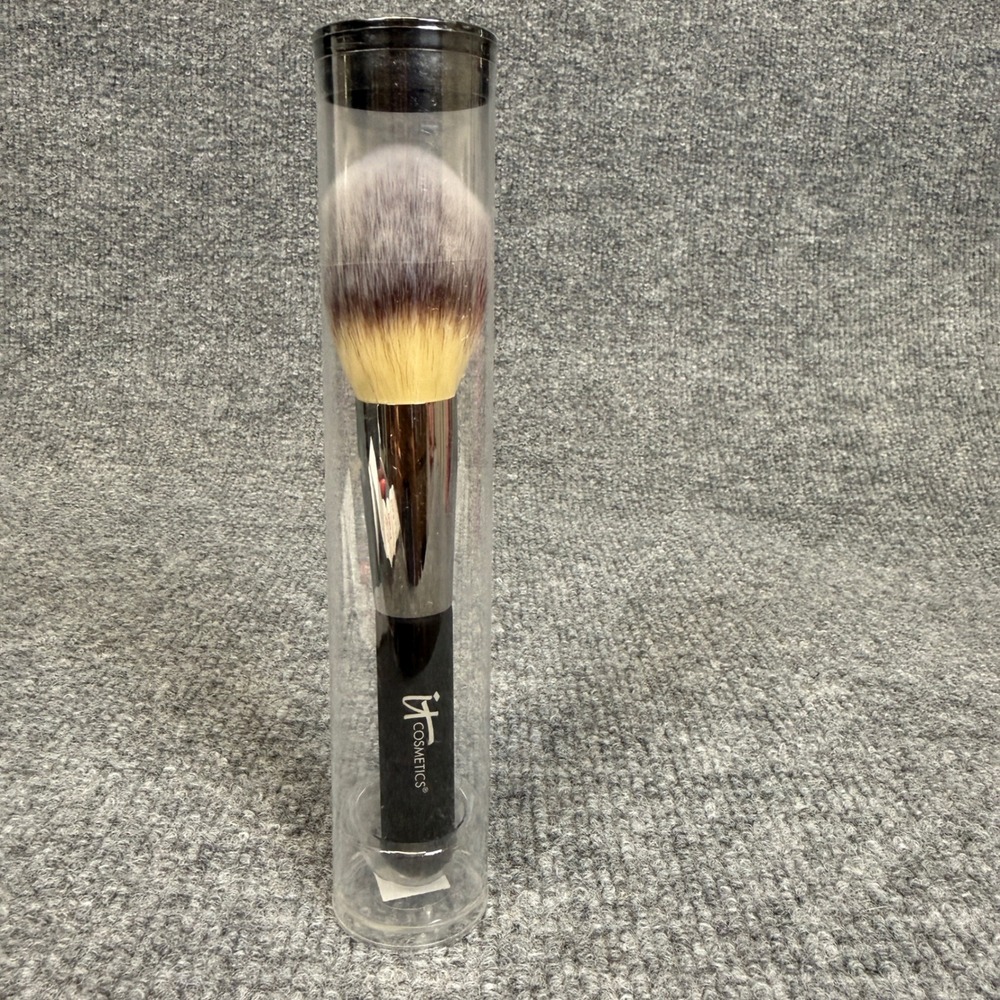 IT Cosmetics Heavenly Luxe Wand Ball Powder Brush No 8 Black Silver New